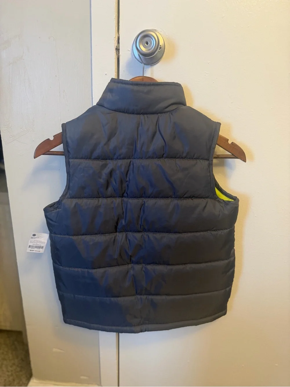 OshKosh B'gosh Charcoal Vest with Lime Lining